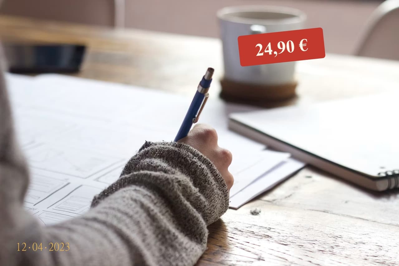 Etiqueta de precio — antes